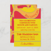 Bar Bat mitzvah Boîtier Cartes de réception Vagues (Devant / Derrière)