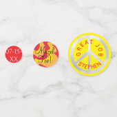 Bar Bat Mitzvah Confetti Silvery Lined Waves (Voorkanten)