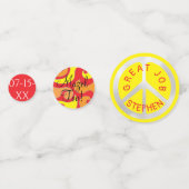 Bar Bat mitzvah Confetti Silvery Orange & Yellows (Devant)