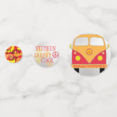 Bar Bat mitzvah Confetti Silvery Orange & Yellows (Derrière)