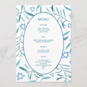 Bar Bat Mitzvah Joods Huwelijk Botanisch op Maat Menu (Voorkant)