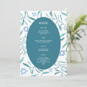 Bar Bat Mitzvah Joodse Bruiloft Botanicals Op Maat Menu (Staand voorkant)