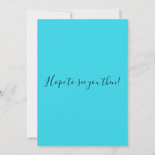 Bar Bat Mitzvah Kleur sparen de Datum Save The Date (Achterkant)