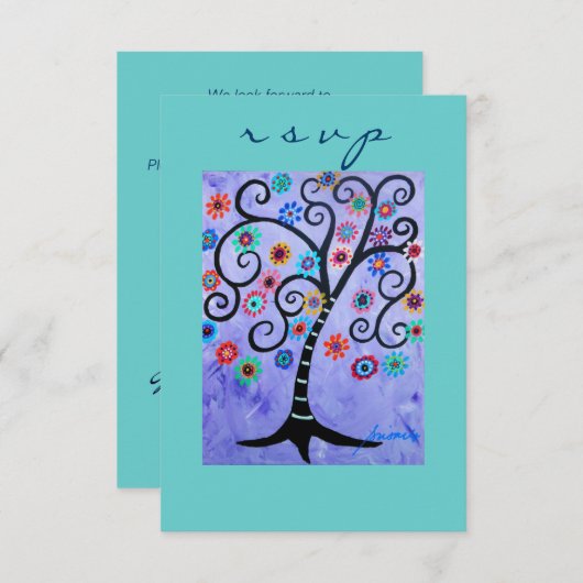 Bar Bat Mitzvah RSVP (Voorkant / Achterkant)