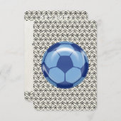 Bar Bat Mitzvah RSVP Card Soccer Theme (Voorkant / Achterkant)