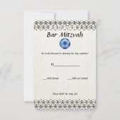 Bar Bat Mitzvah RSVP Card Soccer Theme (Achterkant)