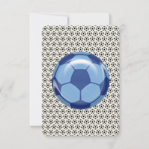 Bar Bat Mitzvah RSVP Card Soccer Theme Kaartje