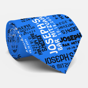 Bar & Bat Mitzvah Speciale Dag Blauw Stropdas