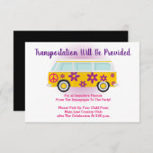 Bar Bat mitzvah Transport Mini carte de bus (Devant / Derrière)