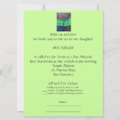 Bar Bat mitzvah TREE DES invitations LIFE (Dos)