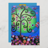 Bar Bat Mitzvah Uitnodiging (Voorkant / Achterkant)