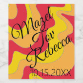 Bar Bat mitzvah Vin Bouteille Étiquette Hippie Thè (Étiquettes simples)