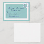 Bar/BBT Mitzvah Invitation Response Card Informatiekaartje (Voorkant / Achterkant)