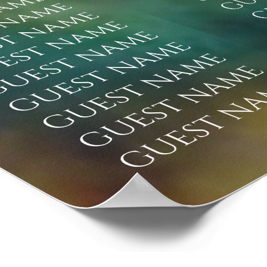 Bar & BBT Mitzvah uit dit World Seating Chart Poster (Hoek)