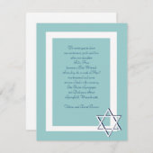 Bar/BBT Mitzvah-uitnodigingen Kaart (Voorkant / Achterkant)
