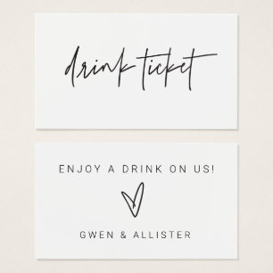 Bar Boissons gratuites Billet Mariage Réception pa