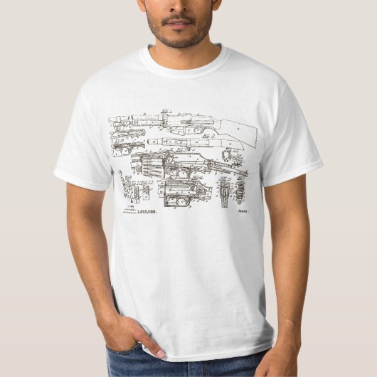 BAR Browning Automatic Rifle Patent T-shirt (Voorkant)