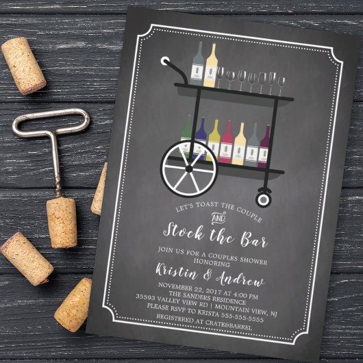 Bar Cart Stock de Uitnodiging van de Show van de S