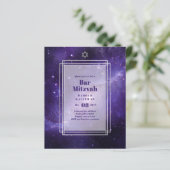 BAR CARTES MITZVAH Ciel céleste Blue Galaxy Gold (Debout devant)