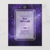 BAR CARTES MITZVAH Ciel céleste Blue Galaxy Gold (Devant)