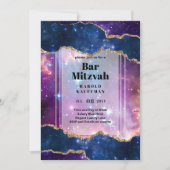 BAR CARTES MITZVAH Ciel céleste Blue Galaxy Gold (Devant)