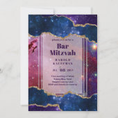 BAR CARTES MITZVAH Ciel céleste Blue Galaxy Gold (Devant)