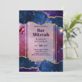 BAR CARTES MITZVAH Ciel céleste Blue Galaxy Gold (Debout devant)