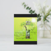 Bar Cocktail Recept Briefkaart (Staand voorkant)