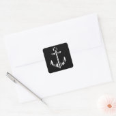 BAR-CODE Bat Barcode Patroonontwerp ANCHOR Vierkante Sticker (Envelop)
