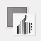 BAR-CODE THumb Gesture Pattern-ontwerp OPSCHUIMEN Magneet (Voorkant / Achterkant)