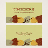 Bar d'automne feuille parsemé moderne boisson bill (Devant & derrière)