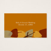 Bar d'automne feuille parsemé moderne boisson bill (Dos)