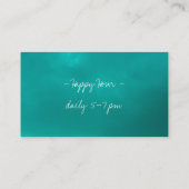 Bar de plage barman tropical carte de visite (Dos)