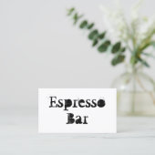 Bar Espresso Blanc Générique - Carte de visite (Debout devant)
