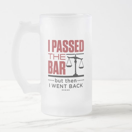 Bar Exam Funny Joke I ging de bar over Matglas Bierpul (Links)