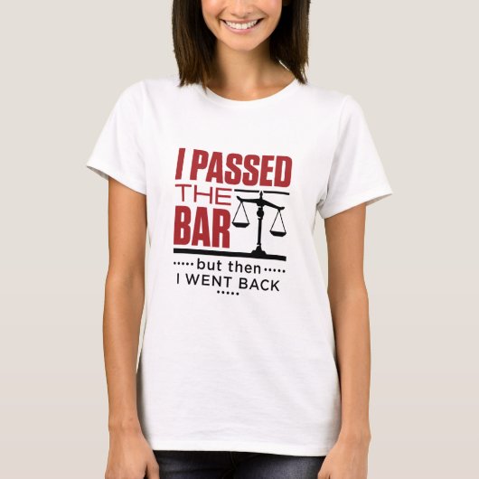 Bar Exam Funny Joke I ging de bar over T-shirt (Voorkant)