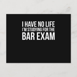 Bar Exam Funny Law School Afstuderen Gifts Design Briefkaart