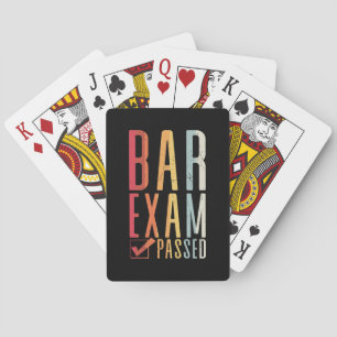 Bar Exam Passed Check Lawyer Passer Law Graduate Pokerkaarten