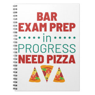 Bar Examen Prep in uitvoering vereist Pizza Notitieboek