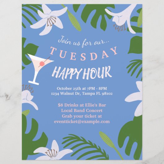 Bar Happy Hour Flyer (Voorkant)