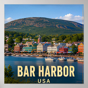 Bar Harbor Maine Acadia Reis Cadeau Poster