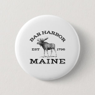 Bar Harbor Maine Eland Wandelen Buiten Acadia Nati Ronde Button 5,7 Cm