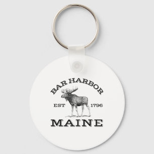 Bar Harbor Maine Eland Wandelen Buiten Acadia Nati Sleutelhanger