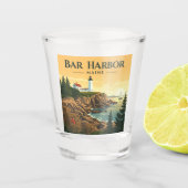Bar Harbor Maine Shot Glas (Voorkant)