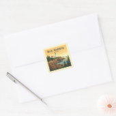  Bar Harbor Maine Vierkante Sticker (Envelop)