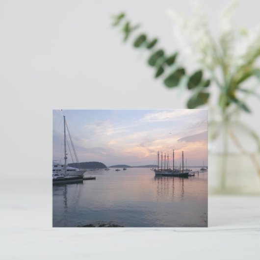 Bar Harbor schepen bij zonsopgang I Briefkaart (Staand voorkant)