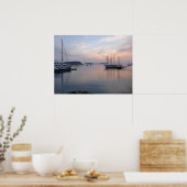 Bar Harbor schepen bij zonsopgang I Poster (Keuken)
