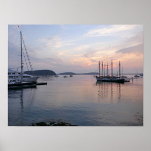 Bar Harbor schepen bij zonsopgang I Poster