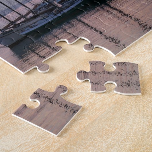 Bar Harbor schepen bij zonsopgang II Legpuzzel (Zijkant)