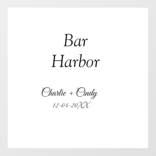 Bar Harbor vrijgezellenfeest bruidsmeisje bruiloft Raamsticker (Vel)